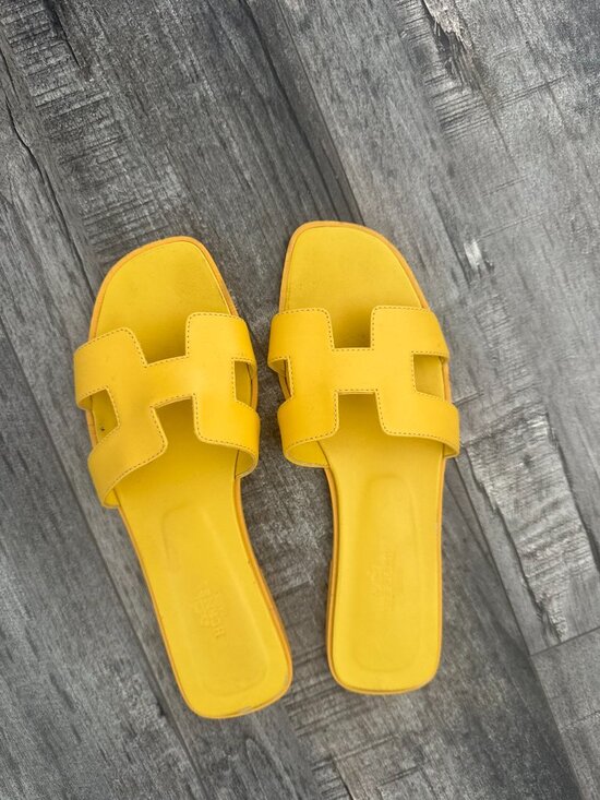 Hermes Shoes - Yellow Orans